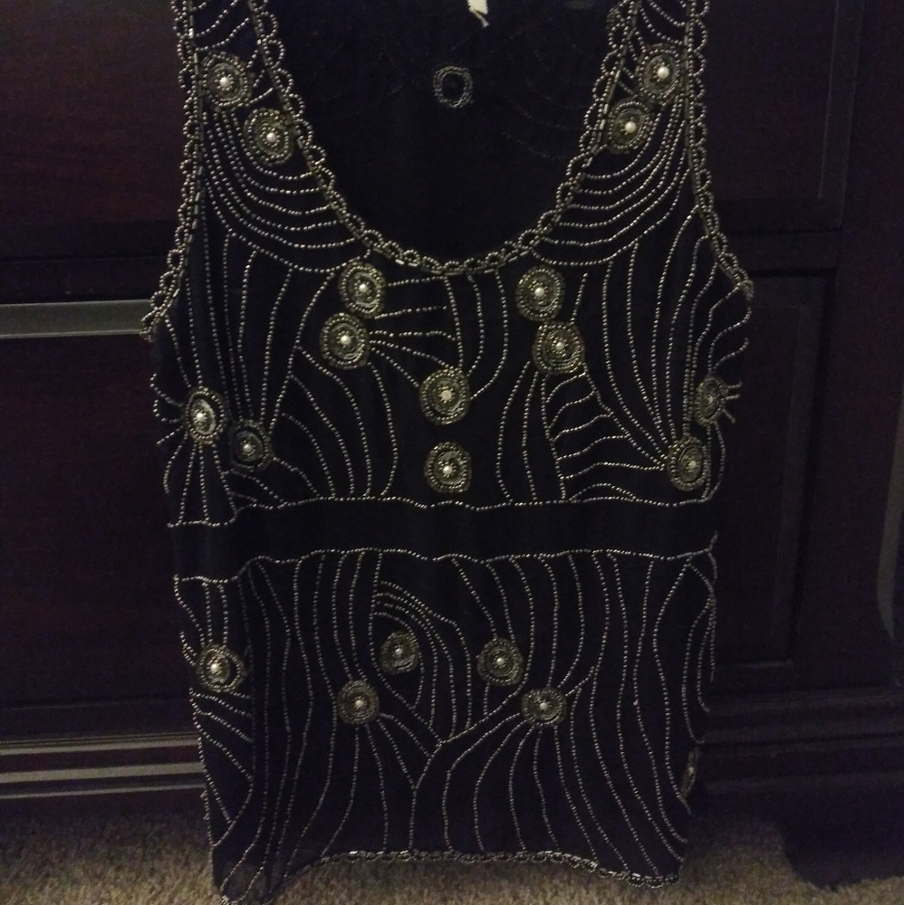 Willow and Clay Beaded Top